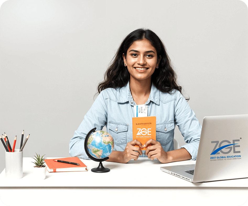 Student beginning their study abroad journey with Zest